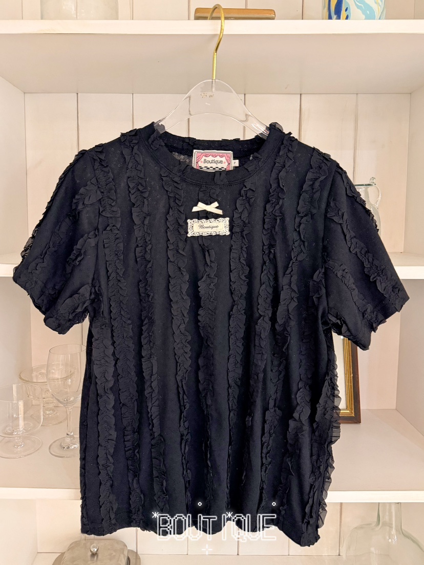 BOUTIQUE-L韓國直郵女裝新品26春夏休閑26夏季人氣推薦T恤BOUTIQUE-LT恤圖色2