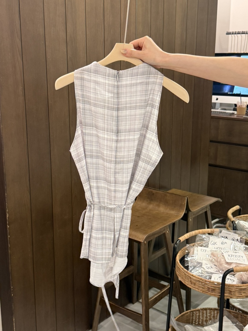 LEGACY東大門實拍韓國女士新款休閑吊帶背心含腰繩垂墜透視LEGACY吊帶/背心
