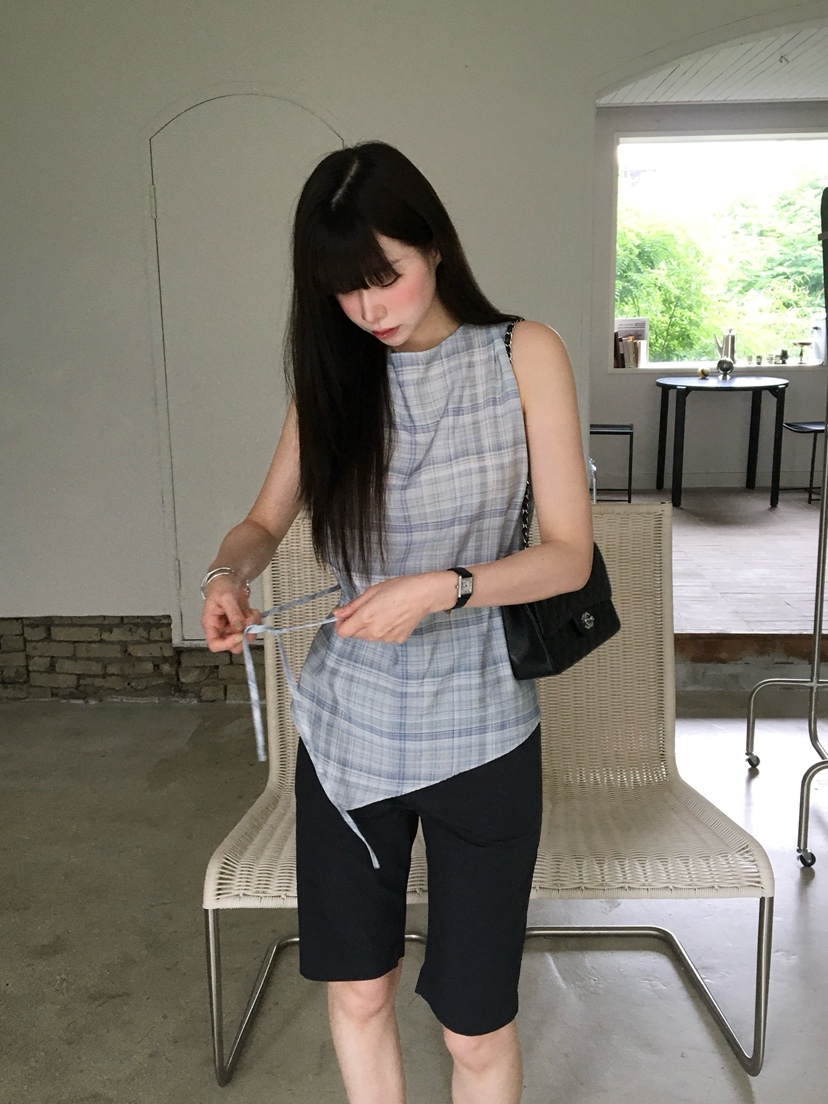LEGACY東大門實拍韓國女士新款休閑吊帶背心含腰繩垂墜透視LEGACY吊帶/背心