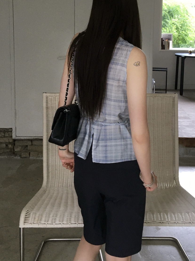 LEGACY東大門實拍韓國女士新款休閑吊帶背心含腰繩垂墜透視LEGACY吊帶/背心