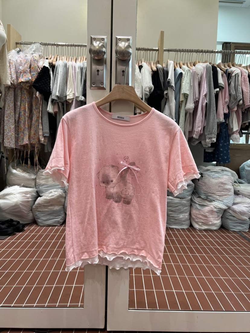 BE&amp;BE韓國直郵實拍女裝新品職業時尚人氣熱賣26夏季T恤BE&beT恤圖色2