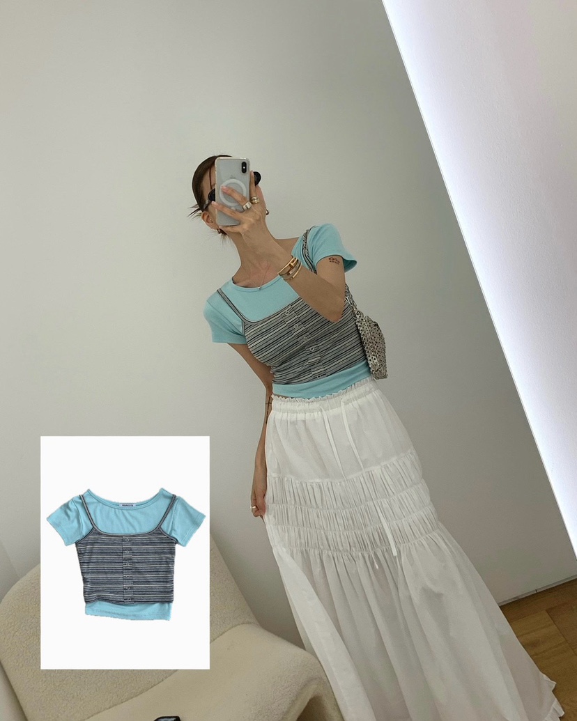 REVE CITE-L韓國直郵女士新品人氣熱賣時尚推薦T恤多層REVE CITE-LT恤
