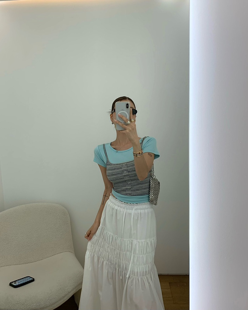 REVE CITE-L韓國直郵女士新品人氣熱賣時尚推薦T恤多層REVE CITE-LT恤