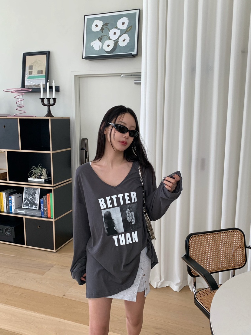 REVE CITE-L韓國直郵女士新款熱賣26夏季時尚人氣長袖T恤REVE CITE-L長袖T恤圖色3