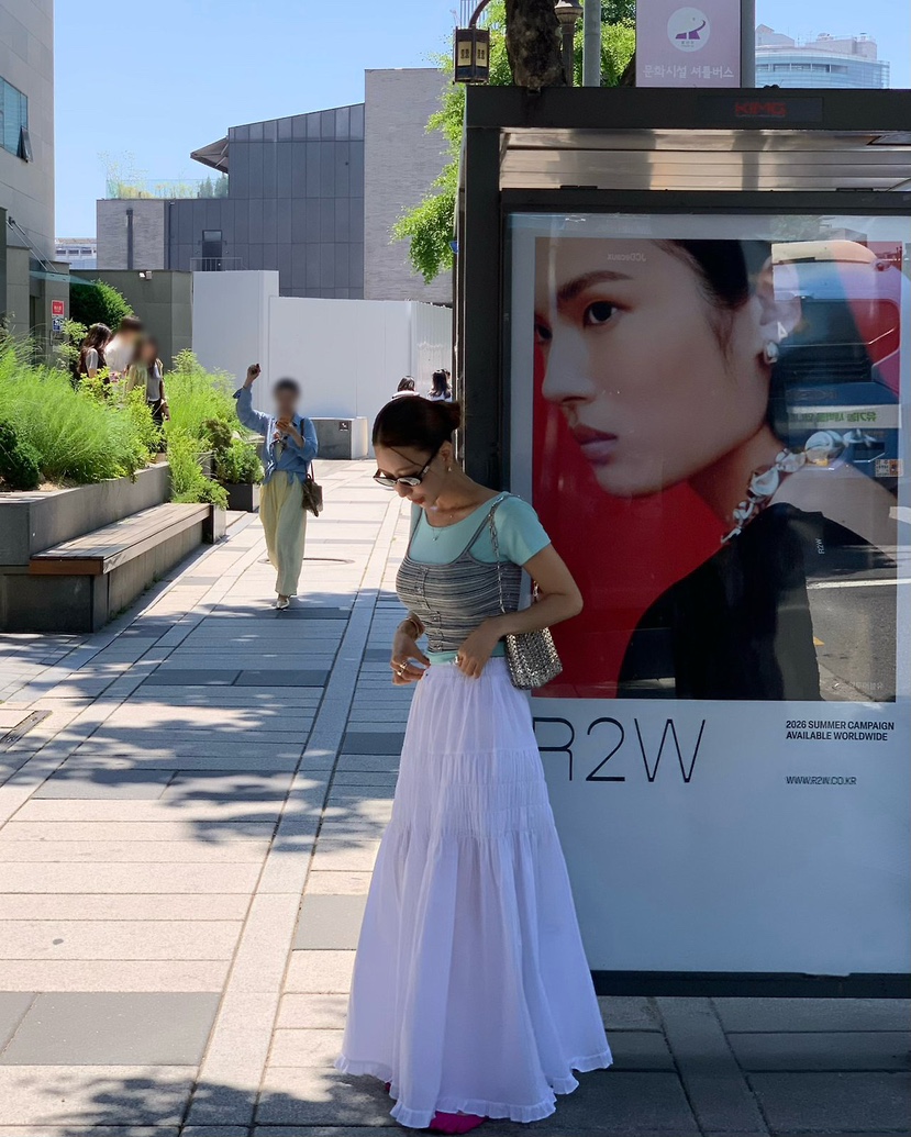 REVE CITE-L韓國東大門直郵女裝新品26春夏職業長裙荷葉邊REVE CITE-L長裙