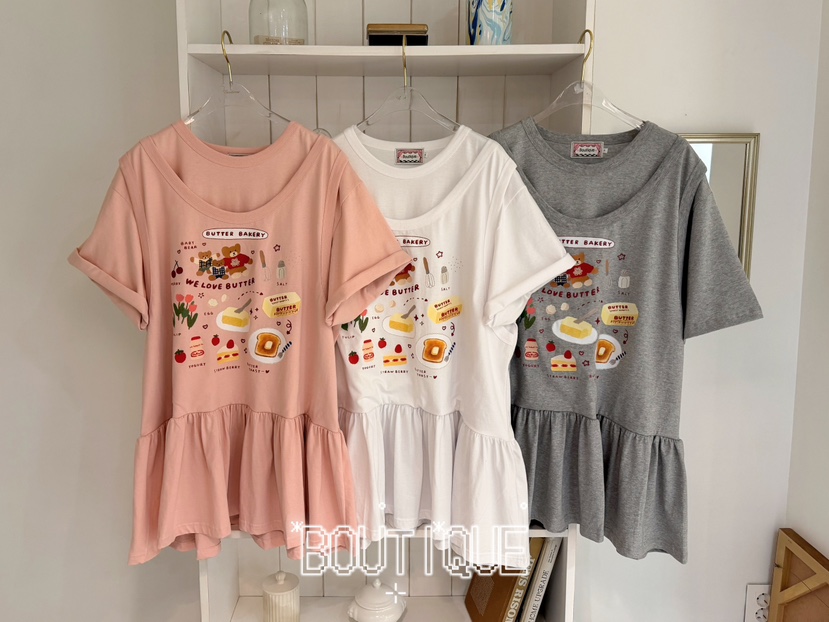 BOUTIQUE-L韓國代購女士新款休閑熱賣人氣推薦26春夏T恤BOUTIQUE-LT恤
