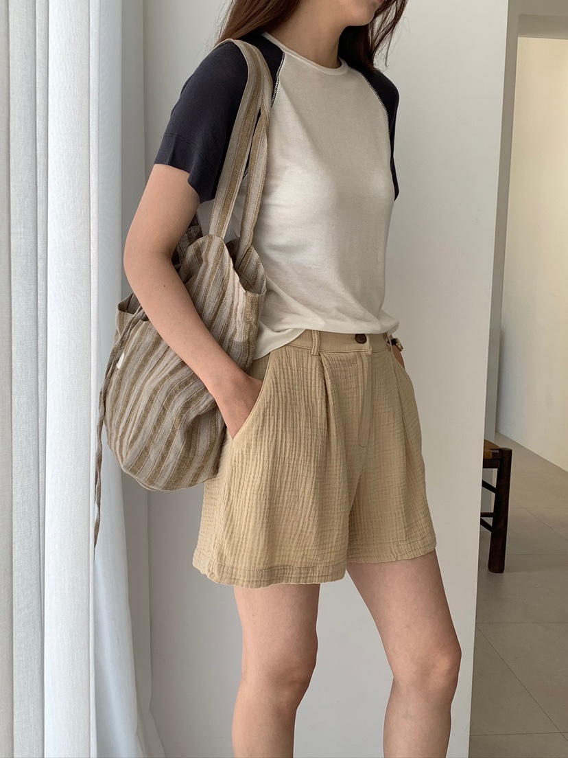 BLEECKER韓國直郵實拍女士新款26春夏休閑推薦熱賣人氣短褲BLEECKER短褲