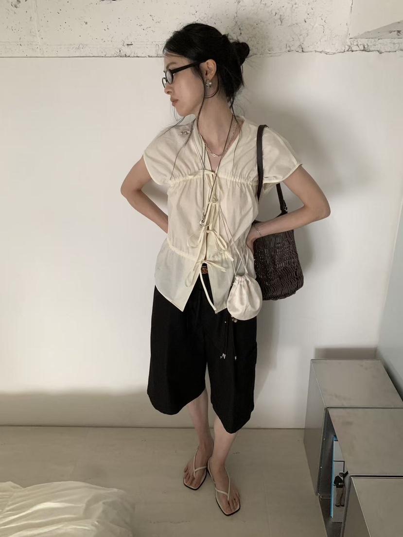 LOFN韓國東大門直郵女士新品人氣熱賣26夏季職業襯衫蕾絲衫LLOFN襯衫/蕾絲衫