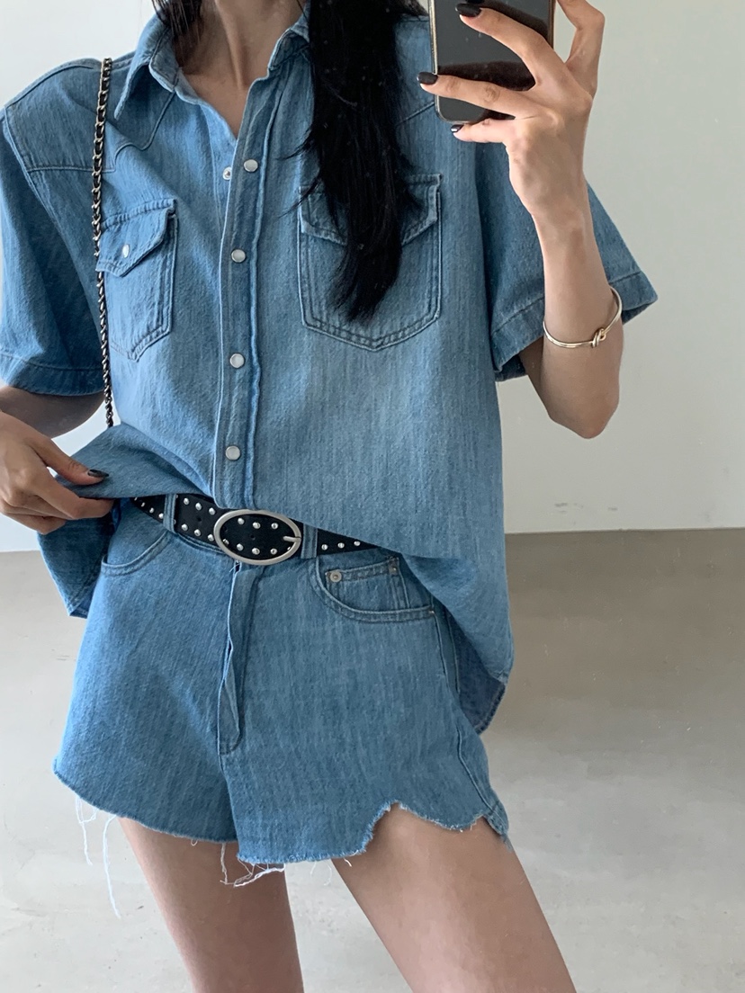 VERANDA韓國直郵女裝新款職業休閑推薦時尚26春夏短褲亞麻VERANDA短褲