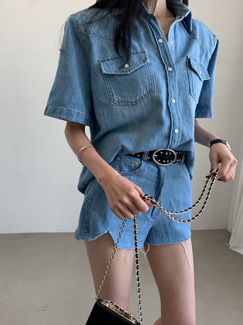 VERANDA韓國直郵女裝新款職業休閑推薦時尚26春夏短褲亞麻VERANDA短褲