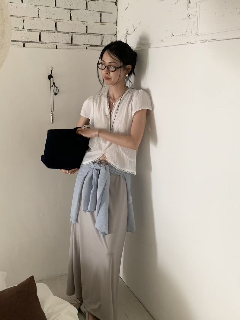 LOFN韓國東大門直郵女裝新品26春夏職業時尚休閑襯衫蕾絲衫LLOFN襯衫/蕾絲衫