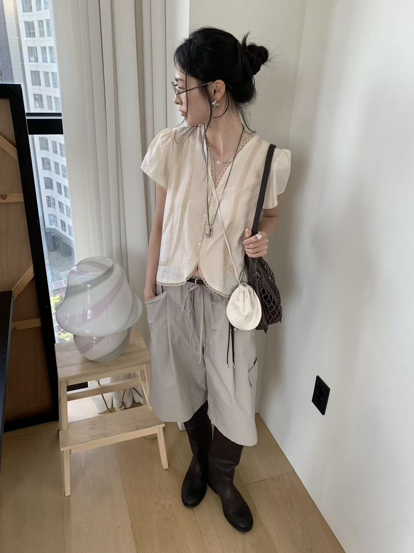 LOFN韓國東大門直郵女裝新品26春夏職業時尚休閑襯衫蕾絲衫LLOFN襯衫/蕾絲衫