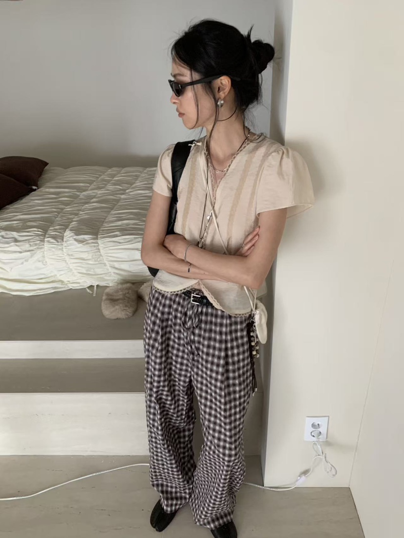 LOFN韓國東大門直郵女裝新品26春夏職業時尚休閑襯衫蕾絲衫LLOFN襯衫/蕾絲衫