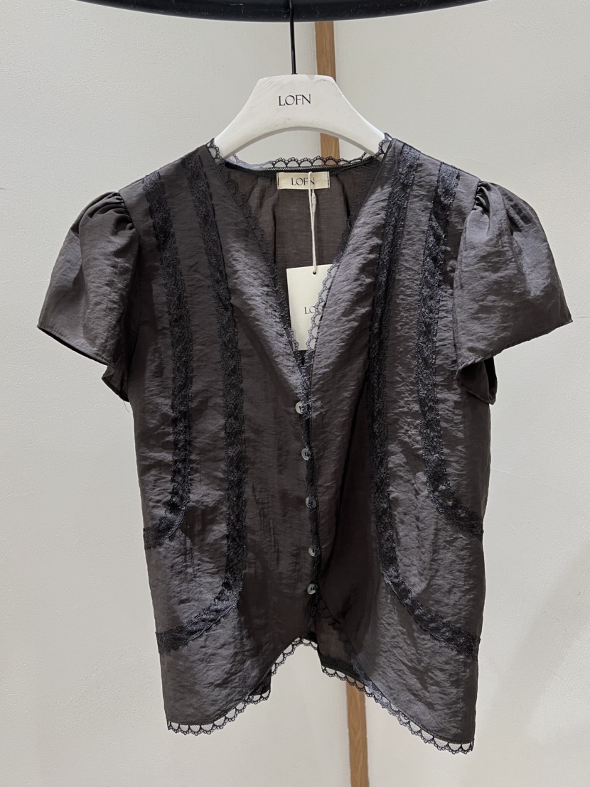 LOFN韓國東大門直郵女裝新品26春夏職業時尚休閑襯衫蕾絲衫LLOFN襯衫/蕾絲衫圖色3