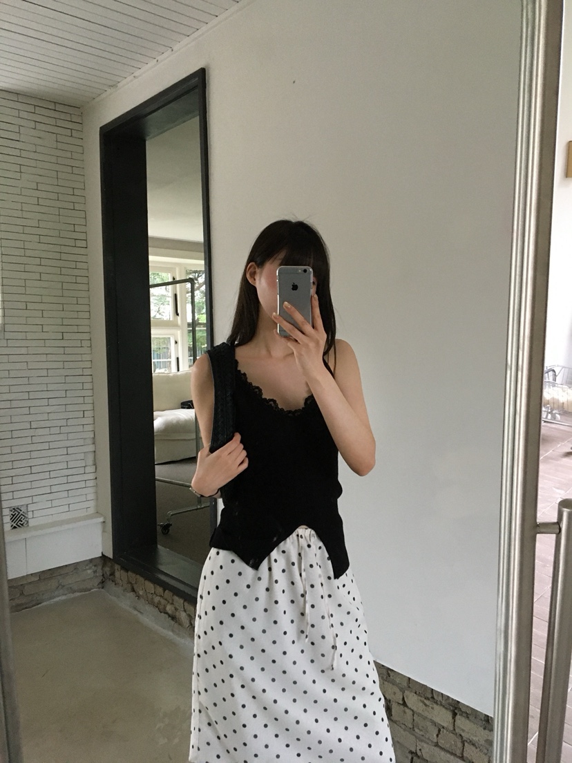 LEGACY韓國代購女裝新品熱賣26夏季職業吊帶背心蕾絲開衩LEGACY吊帶/背心