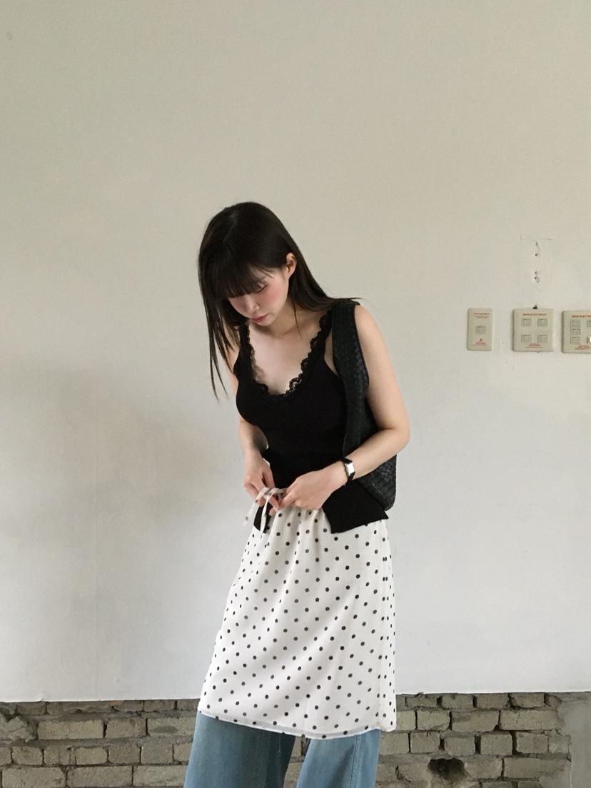 LEGACY韓國代購女裝新品熱賣26夏季職業吊帶背心蕾絲開衩LEGACY吊帶/背心