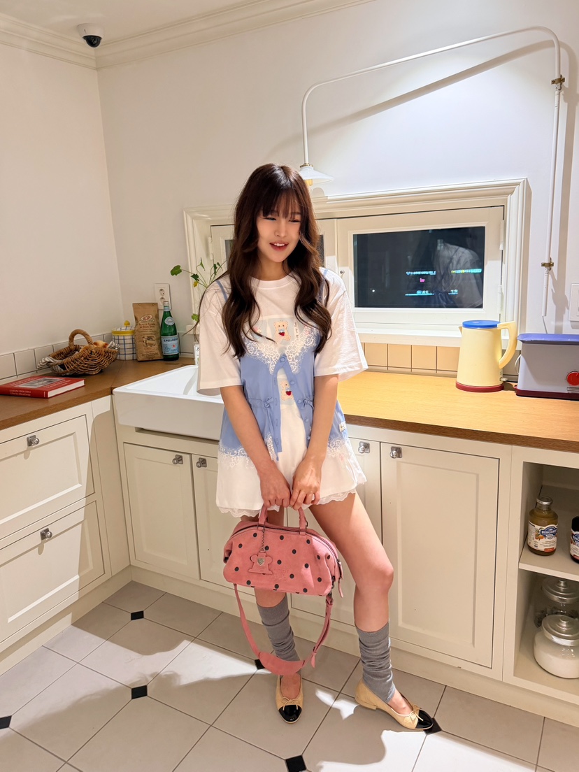 BOUTIQUE-L韓國直郵實拍女士新款熱賣26夏季推薦T恤小熊BOUTIQUE-LT恤