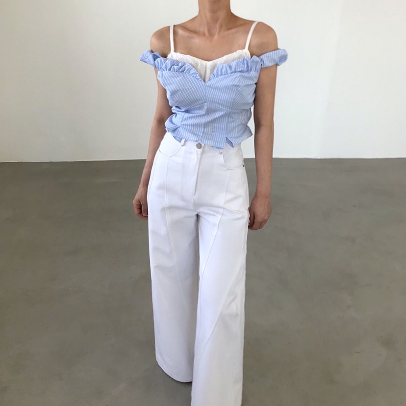 2TWO MOON韓國直郵女士新品職業26夏季26春夏吊帶背心LM2TWO MOON吊帶/背心圖色2