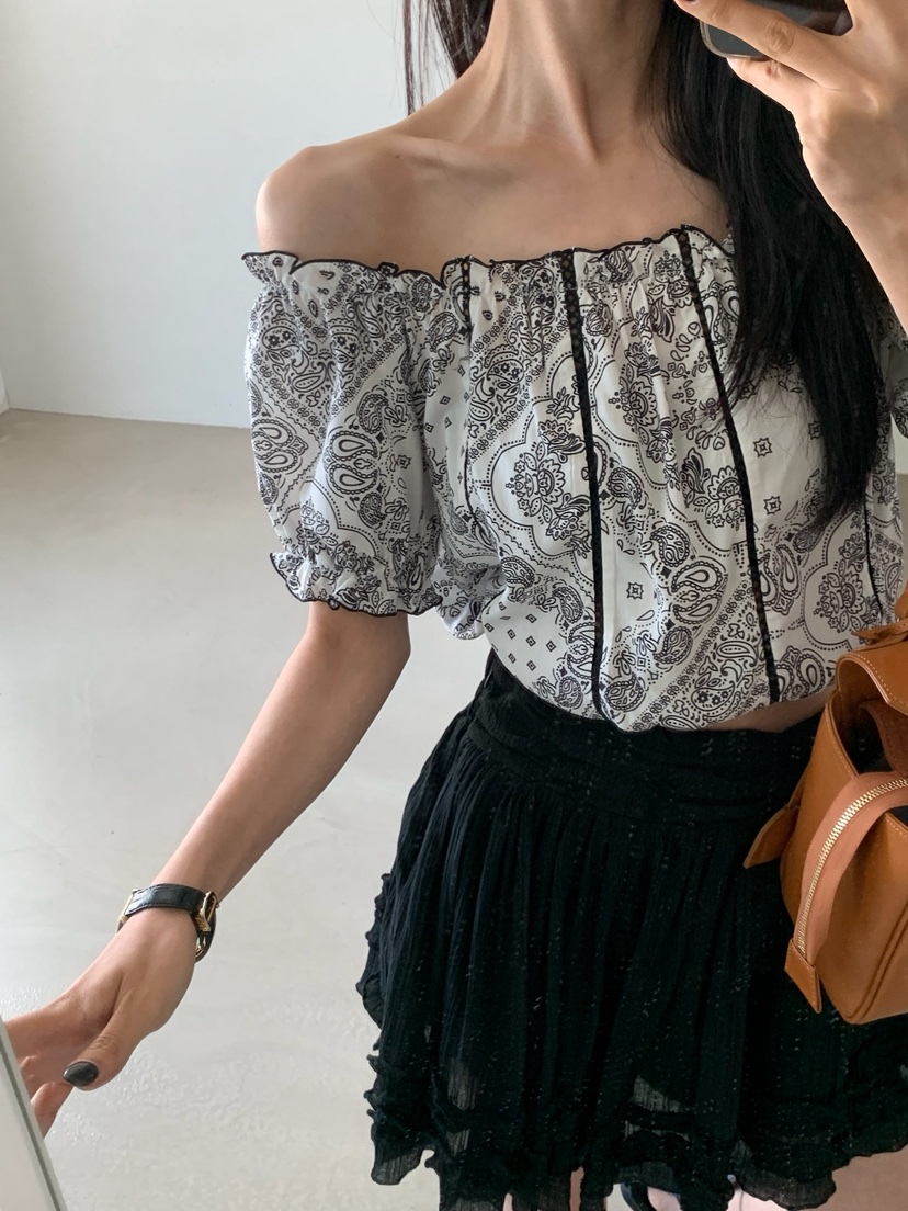 VERANDA韓國直郵實拍女士新款26春夏26夏季人氣襯衫蕾絲衫LVERANDA襯衫/蕾絲衫