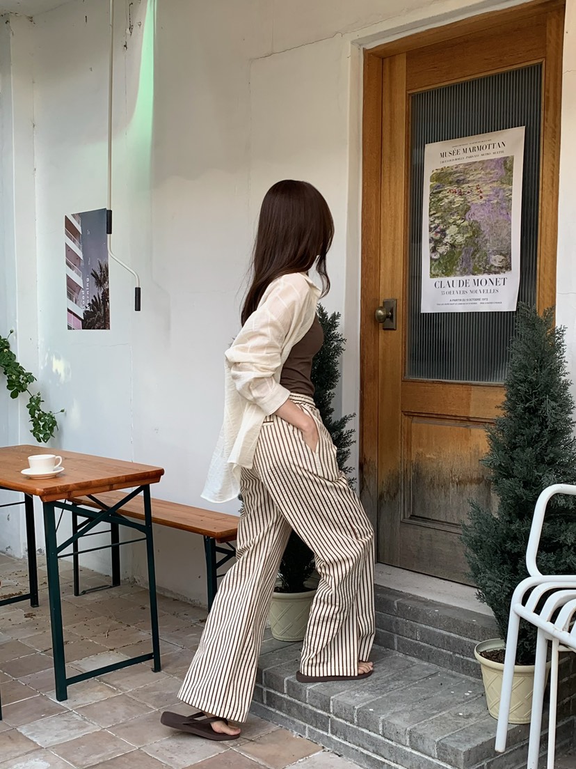 BLEECKER韓國代購女裝新款職業時尚熱賣26夏季休閑休閑褲BLEECKER休閑褲