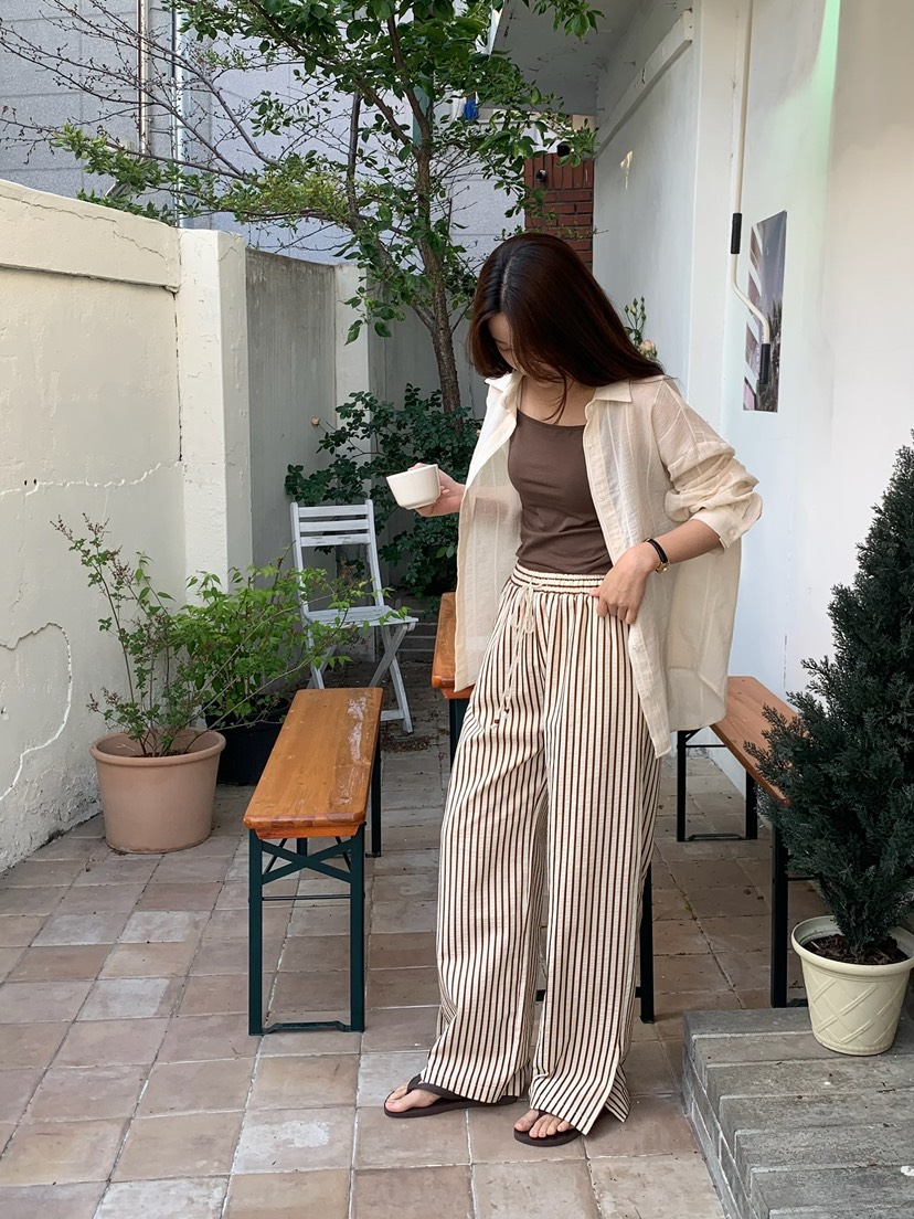 BLEECKER韓國代購女裝新款職業時尚熱賣26夏季休閑休閑褲BLEECKER休閑褲