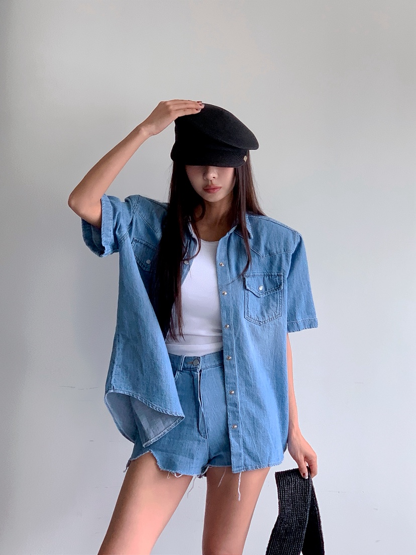 VERANDA東大門實拍韓國女裝新款熱賣休閑職業襯衫蕾絲衫亞麻VERANDA襯衫/蕾絲衫