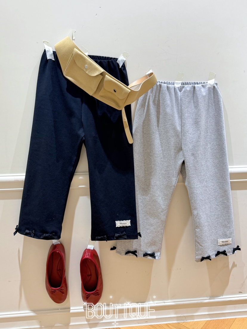 BOUTIQUE-L韓國東大門代購女士新品時尚打底褲鯊魚褲絲帶BOUTIQUE-L打底褲/鯊魚褲