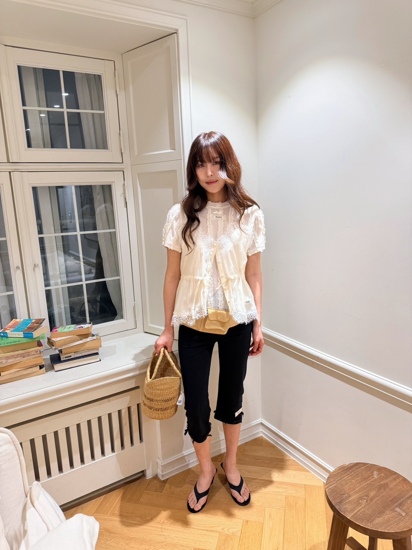BOUTIQUE-L韓國東大門代購女士新品時尚打底褲鯊魚褲絲帶BOUTIQUE-L打底褲/鯊魚褲