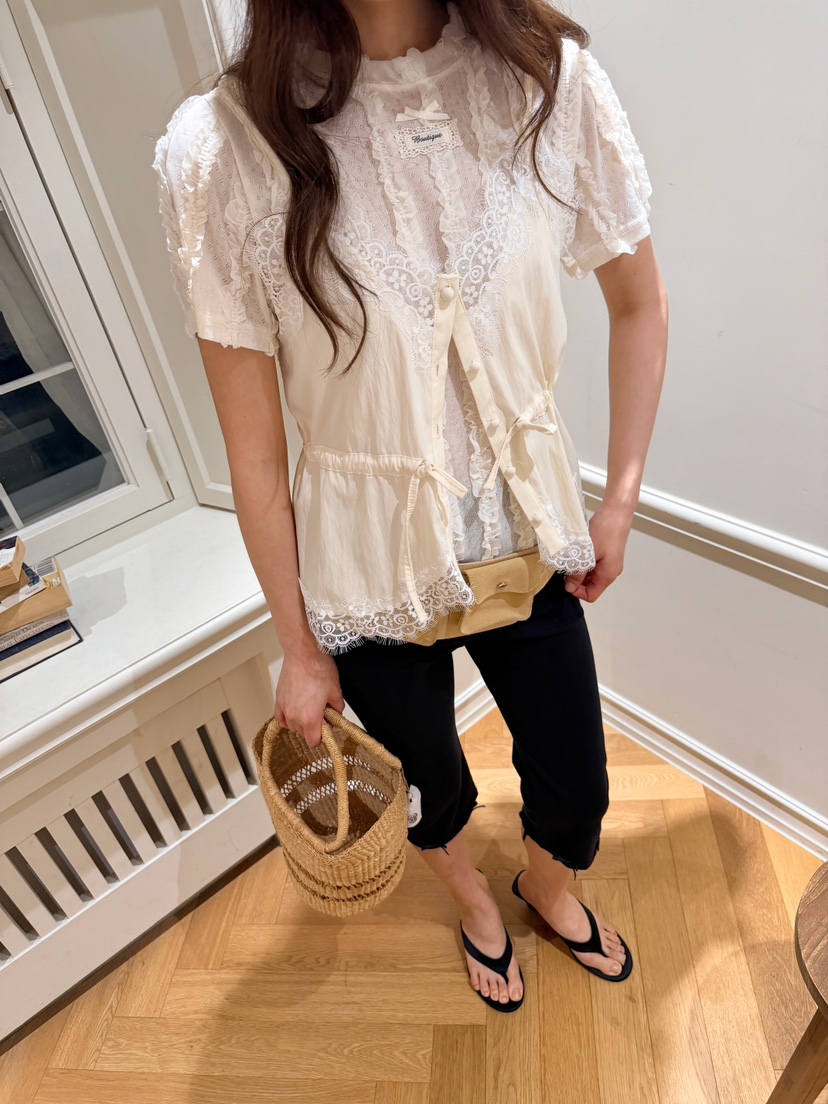 BOUTIQUE-L韓國東大門代購女士新品時尚打底褲鯊魚褲絲帶BOUTIQUE-L打底褲/鯊魚褲