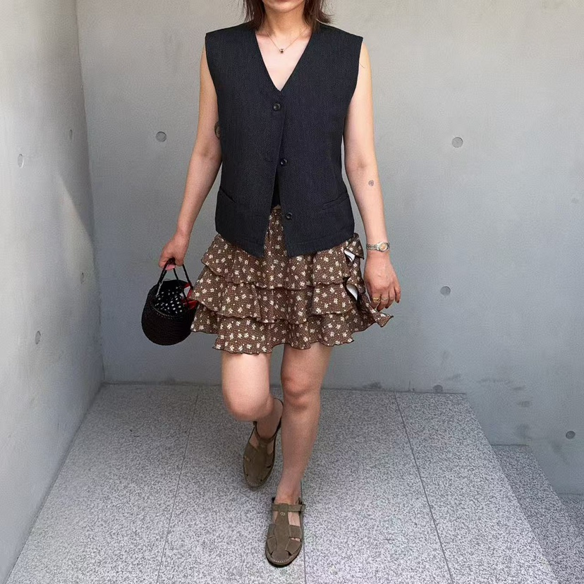 OLI SEOUL韓國直郵實拍女裝新品休閑人氣時尚26春夏短裙OLI SEOUL短裙