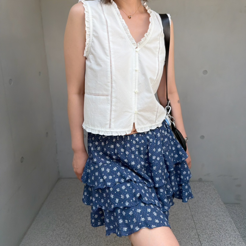 OLI SEOUL韓國直郵實拍女裝新品休閑人氣時尚26春夏短裙OLI SEOUL短裙