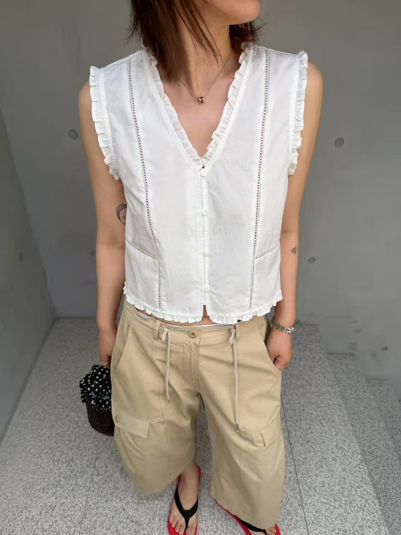 OLI SEOUL韓國東大門代購女士新品休閑時尚26夏季吊帶背心LOLI SEOUL吊帶/背心