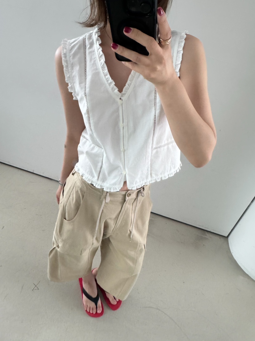 OLI SEOUL韓國東大門代購女士新品休閑時尚26夏季吊帶背心LOLI SEOUL吊帶/背心