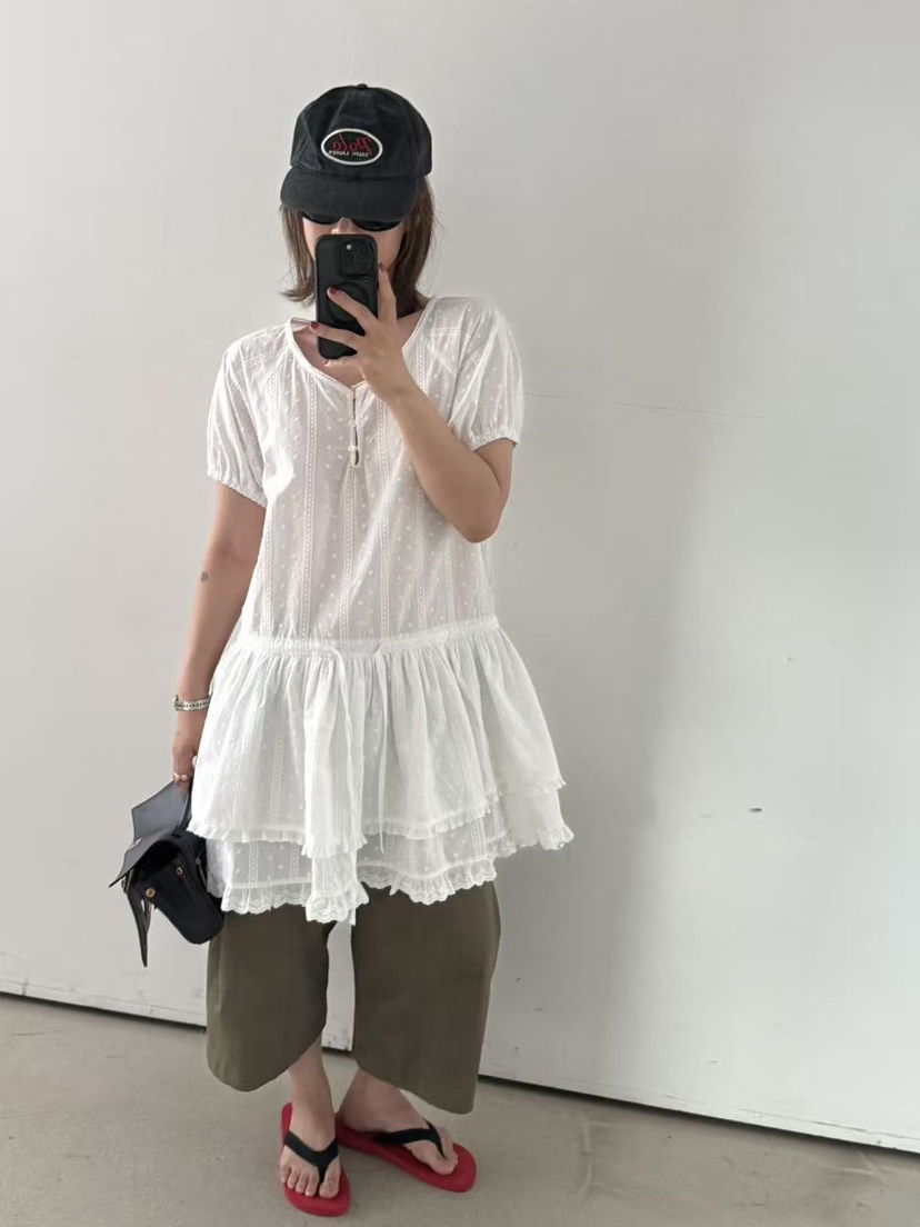 OLI SEOUL韓國直郵實拍女士新款人氣26夏季休閑連衣裙緞OLI SEOUL連衣裙