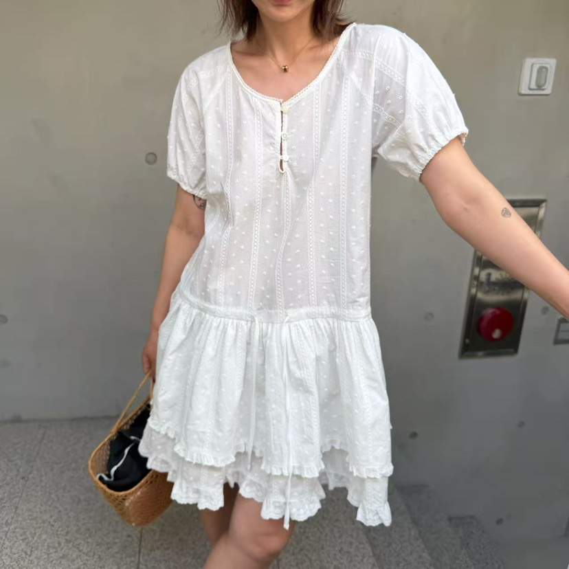 OLI SEOUL韓國直郵實拍女士新款人氣26夏季休閑連衣裙緞OLI SEOUL連衣裙