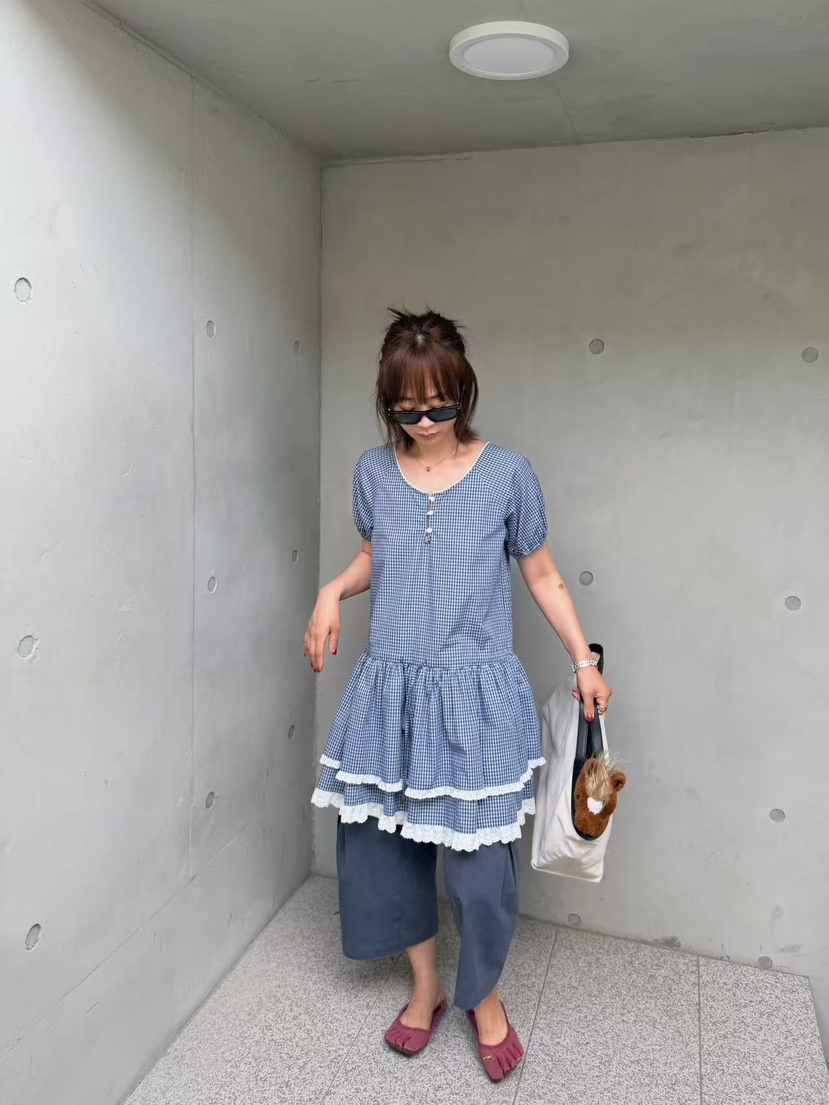 OLI SEOUL韓國直郵實拍女士新款人氣26夏季休閑連衣裙緞OLI SEOUL連衣裙