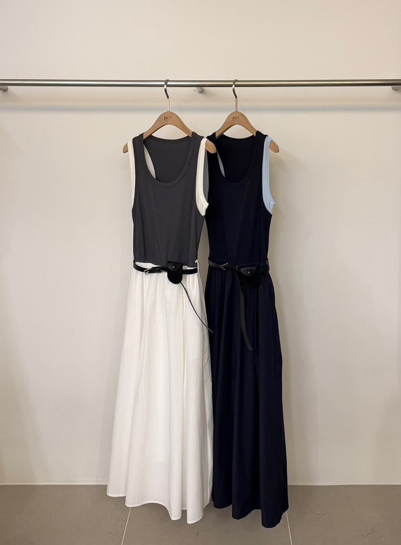 TWENTY FOUR SEVEN24-7韓國直郵實拍女士新品熱賣連衣裙不含腰帶TEWNTY FOUR SEVEN24-7連衣裙