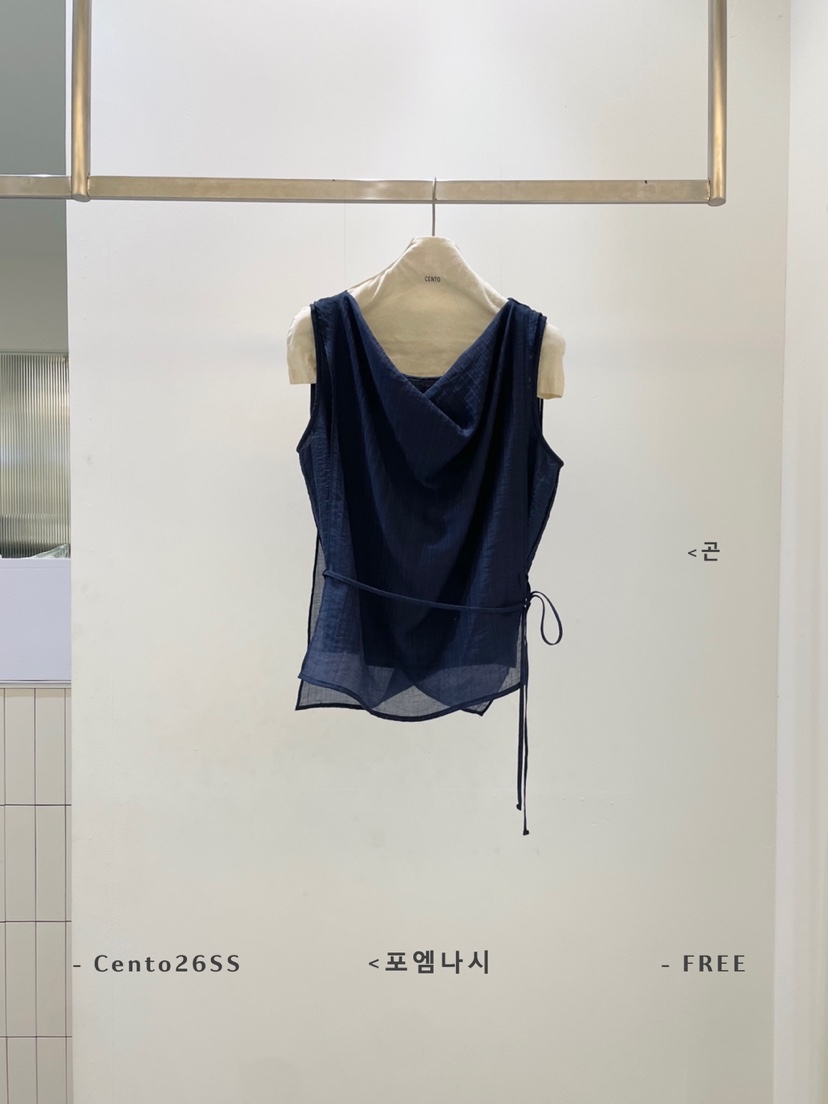 CENTO韓國直郵實拍女士新款人氣熱賣26春夏吊帶背心含腰繩CENTO吊帶/背心圖色4