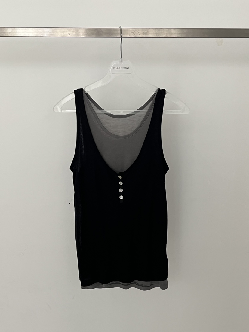 WEARABLE-L韓國東大門代購女士新品26夏季吊帶背心假兩件WEARABLE吊帶/背心圖色3