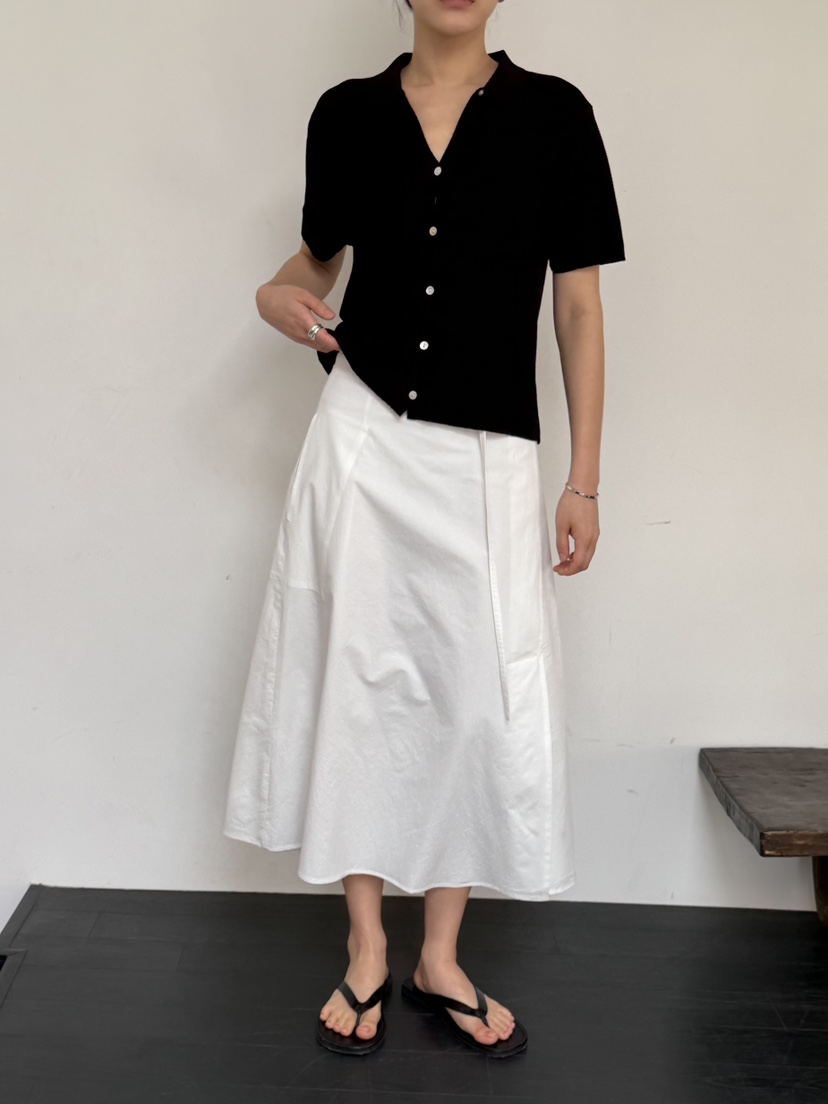 REGULARLY/PLACOR韓國東大門直郵女裝新品人氣長裙棉質腰帶REGULARLY/PLACOR長裙
