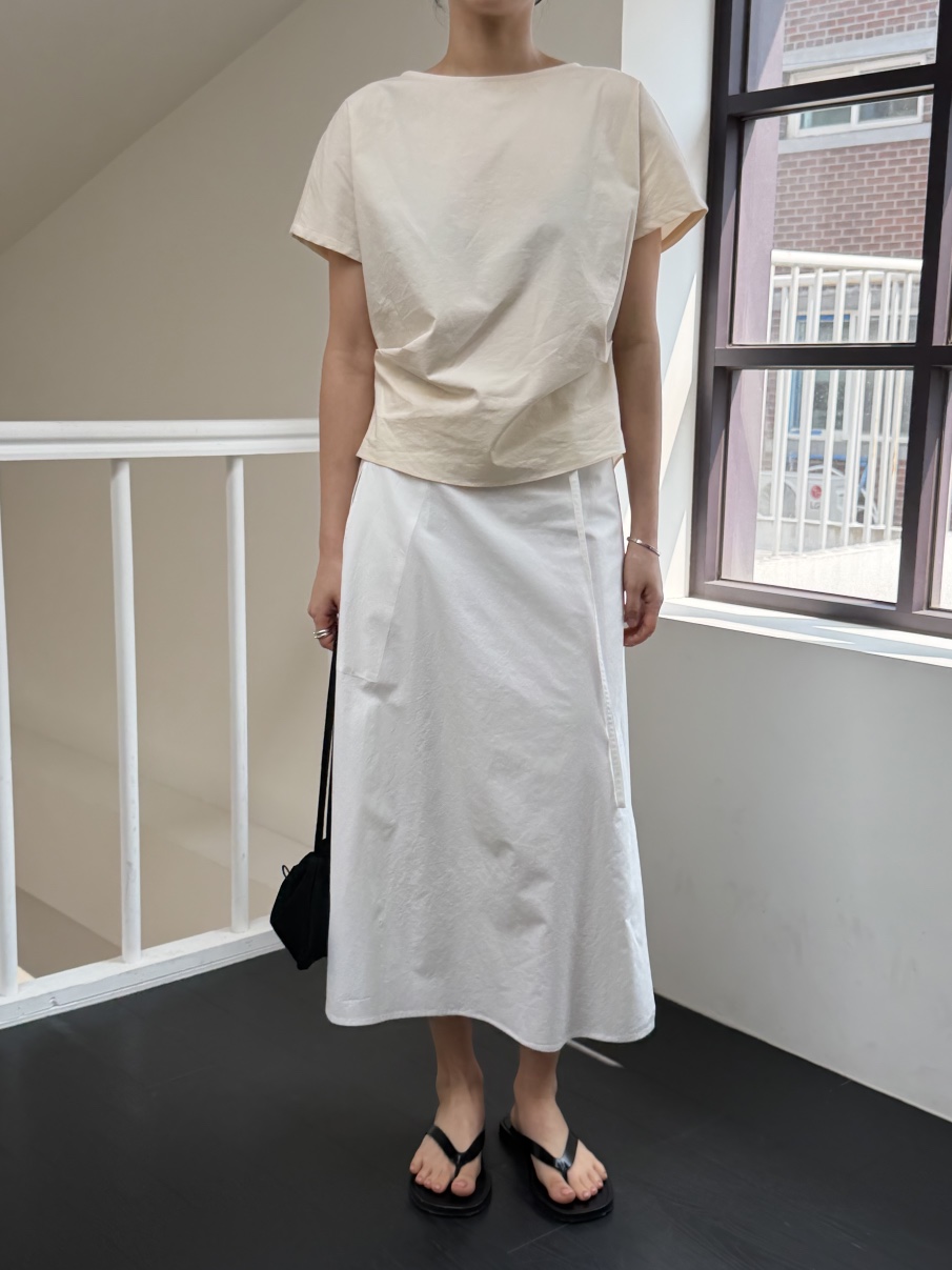 REGULARLY/PLACOR韓國東大門直郵女裝新品人氣長裙棉質腰帶REGULARLY/PLACOR長裙