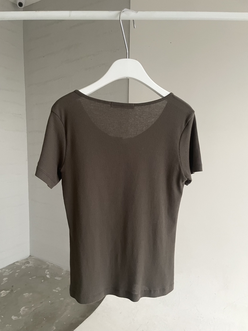 URBANE cloth韓國直郵實拍女士新品26夏季熱賣休閑T恤紐扣URBANE clothT恤
