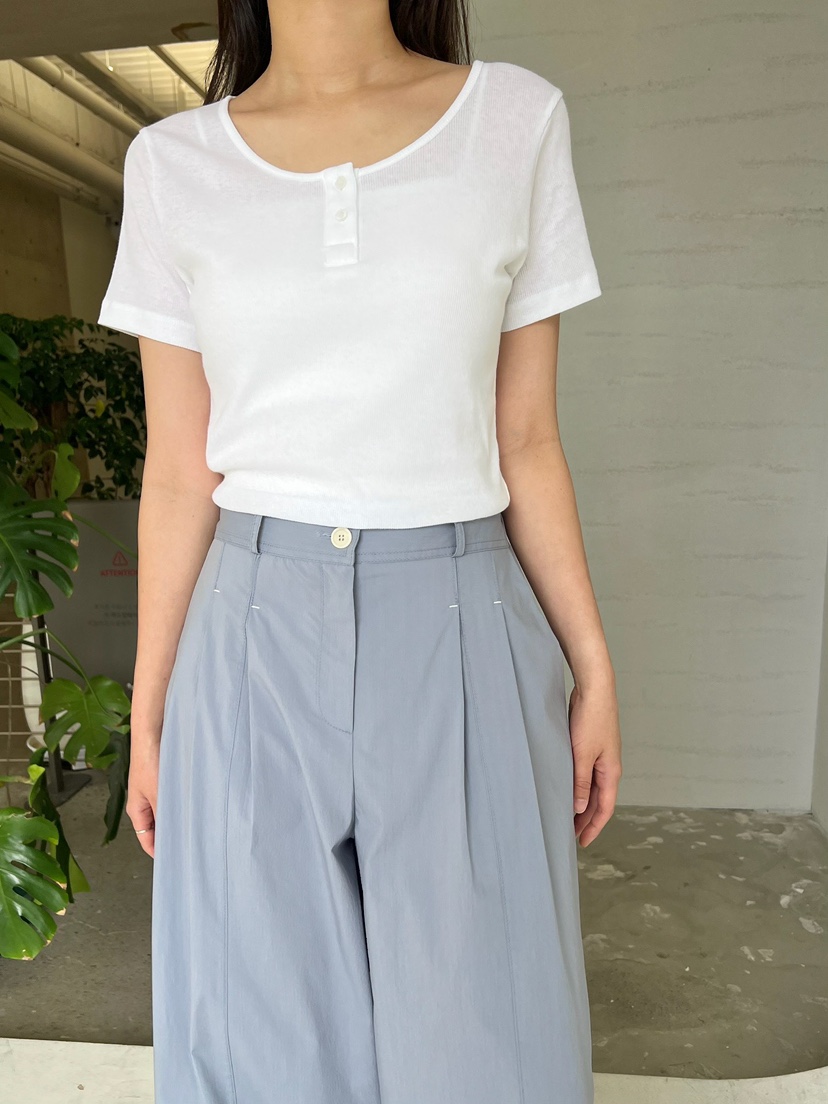 URBANE cloth韓國直郵實拍女士新品26夏季熱賣休閑T恤紐扣URBANE clothT恤