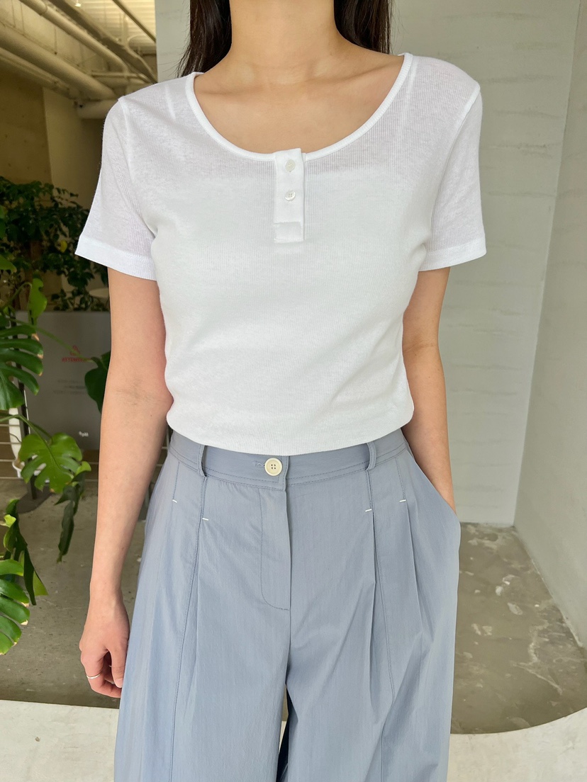 URBANE cloth韓國直郵實拍女士新品26夏季熱賣休閑T恤紐扣URBANE clothT恤