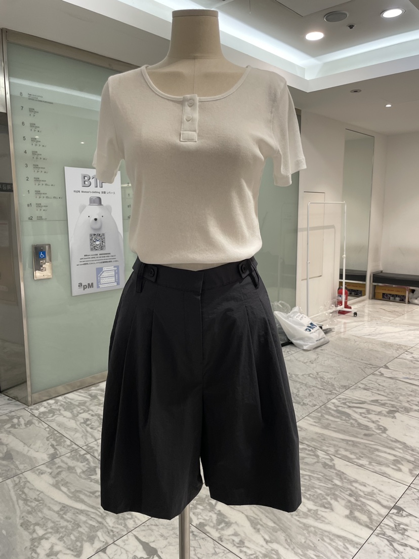 URBANE cloth韓國直郵實拍女士新品26夏季熱賣休閑T恤紐扣URBANE clothT恤