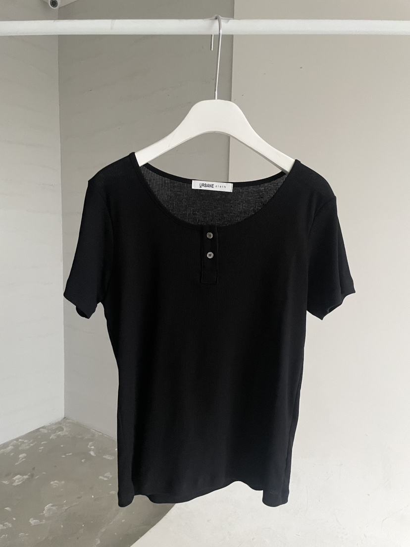 URBANE cloth韓國直郵實拍女士新品26夏季熱賣休閑T恤紐扣URBANE clothT恤圖色3