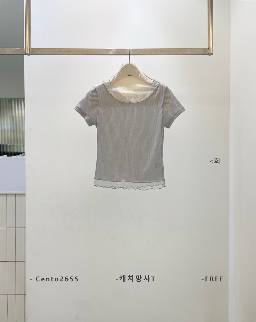 CENTO韓國直郵女士新款推薦人氣26春夏休閑熱賣時尚職業T恤CENTOT恤圖色3