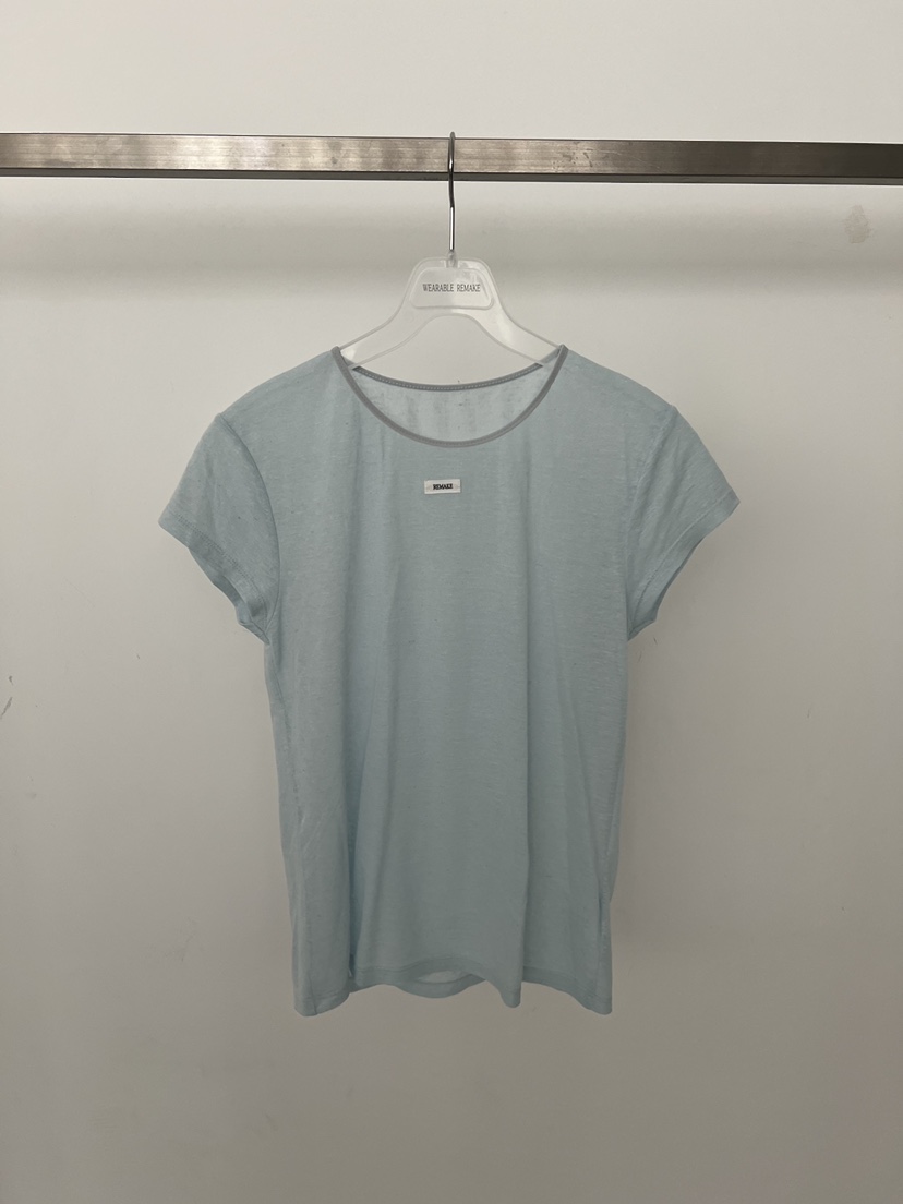 WEARABLE-L韓國東大門直郵女裝新品26春夏26夏季T恤亞麻布WEARABLET恤圖色2
