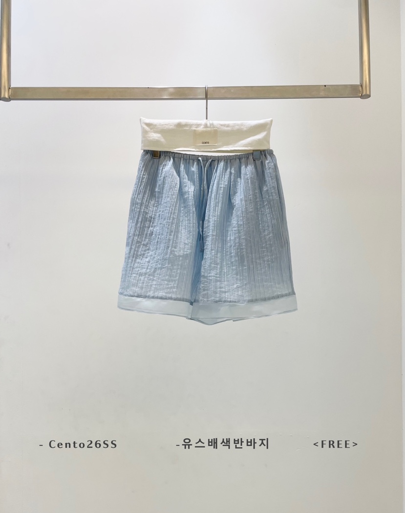 CENTO東大門實拍韓國女士新款人氣熱賣職業推薦26夏季短褲撞色CENTO短褲圖色2