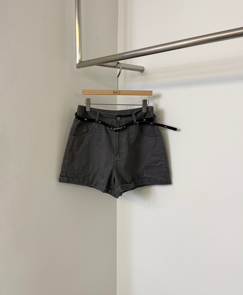 TWENTY FOUR SEVEN24-7韓國代購女裝新品職業短褲不含腰帶工裝TEWNTY FOUR SEVEN24-7短褲圖色3